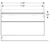 Geberit Smyle Square 500.356.00.1 Тумба под раковину 118.4x61.7x47см, Белый / Высокоглянцевое покрытие