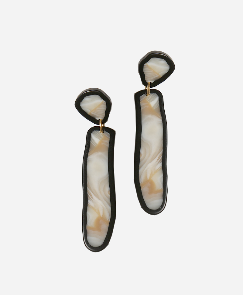 Серьги Flos Marble White