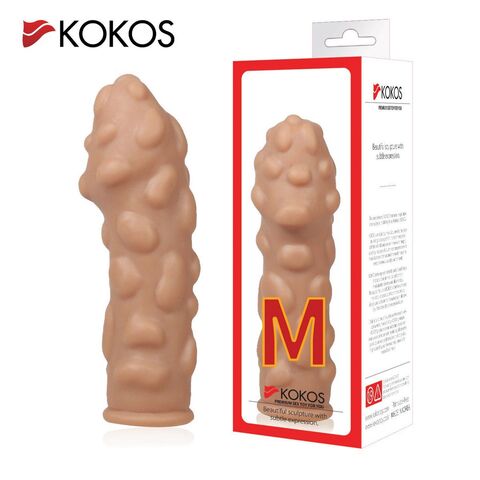 Насадка на фаллос с крупными бугорками размер M, EXTREME Sleeves ES.011