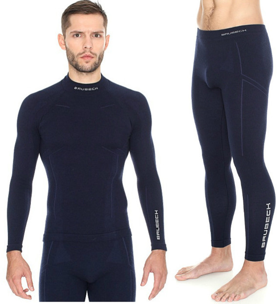 Brubeck Wool Merino мужской комплект термобелья синий
