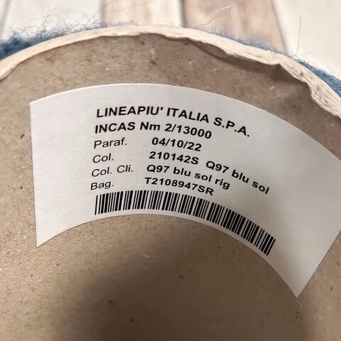 Смесовка с альпакой LINEAPIU INCAS 2/13 синий морской