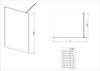 Aquatek AQ.WI.100.1BL AQ.WI.100.1BL Душевая перегородка Walk in с держателем 1000x2000 профиль черный, стекло прозрачное 8мм