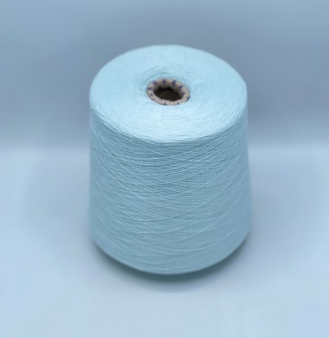 Бобинная пряжа,Cotton combed, 1693м. 100%Хлопок, Разбеленно-голубой(561), 39232
