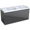 Geberit Acanto 500.613.JK.2 Тумба под раковину, 119x53.5x47.6см, темно-серый / лакированный матовый, темно-серый / глянцевое стекло
