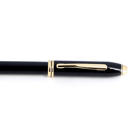 Ручка-роллер Cross Townsend, Black Lacquer Gold Plated (575)