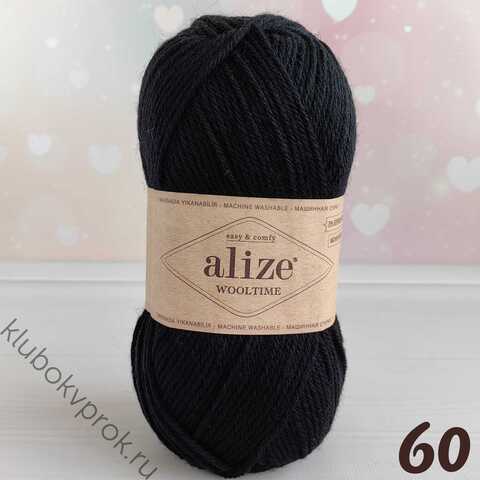 ALIZE WOOLTIME 60, Черный