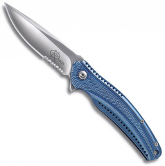 Фото Складной нож CRKT Ripple Blue Combo, сталь Acuto 440, рукоять нержавеющая сталь 420J2