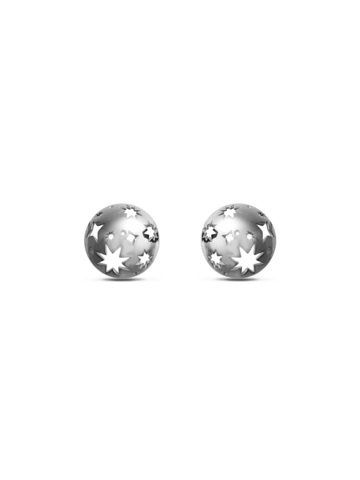 Серьги Вселенная medium, серебро 925, родий