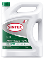 Антифриз готовый Sintec Euro G11 зеленый (5кг)