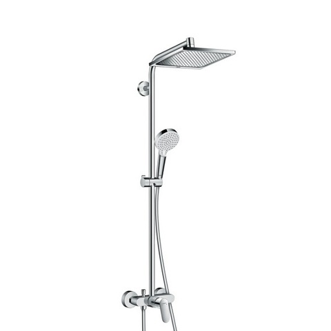 Hansgrohe Crometta E 27284000 Душевая система внешнего монтажа со смесителем 119,1 см с верхней лейкой 24х24 см