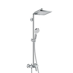 Hansgrohe Crometta E 27284000 Душевая система внешнего монтажа со смесителем 119,1 см с верхней лейкой 24х24 см фото