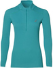Рубашка для бега женская Asics Ls 1/2 Zip Top голубая - 1