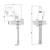 Gessi Cono 45001#031 Смеситель для раковины без донного клапана, с соединительными шлангами, цвет: хром