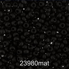 Бисер Чехия "GAMMA" круглый 2 08/0 2.9 мм H660 mat черный мат. ( 23980/1 )