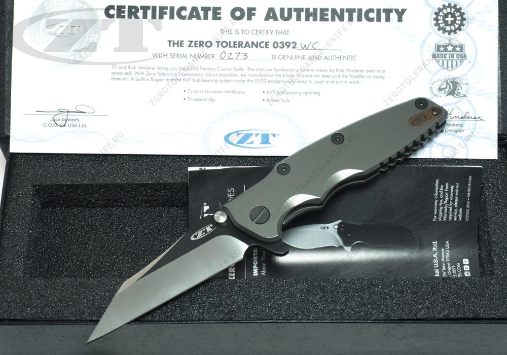Нож Zero Tolerance 0392WC Rick Hinderer - фотография 