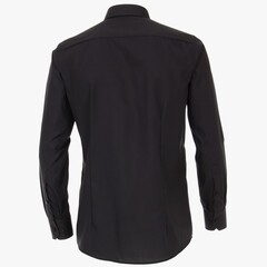 Сорочка мужская Venti Body Fit 001422-800 черная, удлиненный рукав
