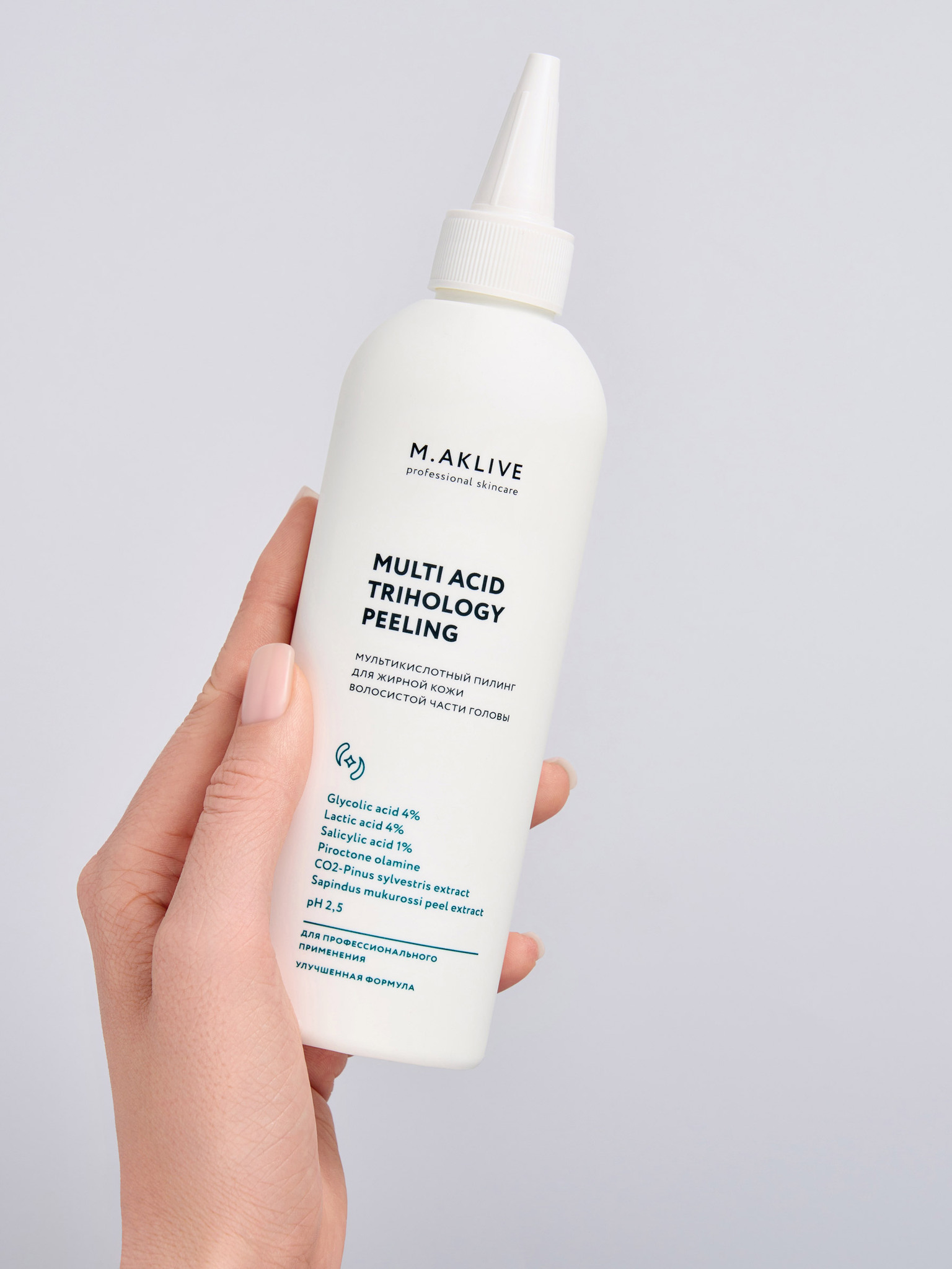 M.Aklive Multi Acid Trihology Peeling Мультикислотный пилинг для кожи головы, 200 мл