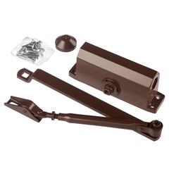 STAYER MAXComfort, до 80 кг, коричневый серебро, дверной доводчик (37917-80)