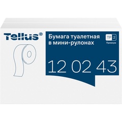 Бумага туалетная рулонная Tellus Premium T2 2-слойная белая 12 рулонов по 170 метров (120243)