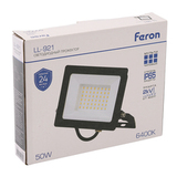Прожектор светодиодный ДО-50w 6400К 4000 Лм IP65 черный LL-921 32102 FERON — фото 9