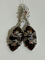Сапфир (серьги из серебра)