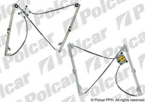 Cтеклоподъемник Polcar для Renault Laguna III передний левый без моторедуктора