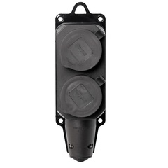 Розетка 2-местная каучуковая с крышками, з/к, 16А IP44 Smartbuy (SBE-16-2-00-R)