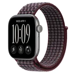 Умные часы Apple Watch Series 12 GPS, 42mm, Space Gray Aluminum Case with Burgundy Plaid Sport Loop