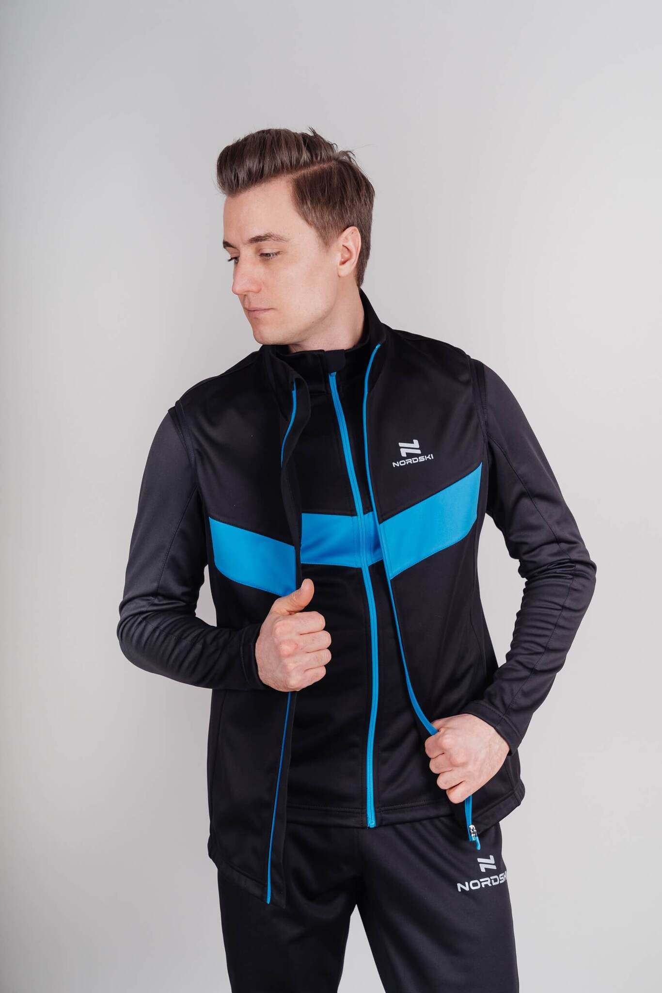Мужской лыжный жилет Nordski Base blue-black - 4