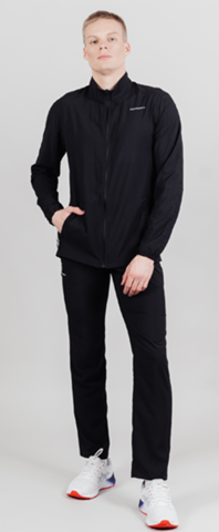 Костюм мужской беговой Nordski Light Black с прямыми брюками
