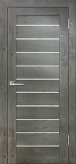 Межкомнатная дверь Бавария 04 3Д-Люкс / Цвет Дуб эдисон серый / Остекление "Сатинато" / Двери Верда