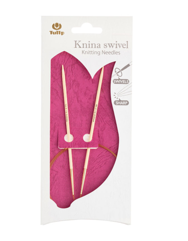 Спицы круговые "Knina Swivel" 4мм/80см, бамбук, натуральный
