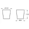 VitrA Eternity A4487258 Подстаканник для зубных щеток, матовый черный