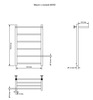Aquanet Mauro 282007 Полотенцесушитель электрический с полкой, цвет: хром