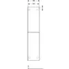 Geberit Acanto 500.619.16.1 Высокий шкафчик с двумя дверями 38x173x36см, черный / лакированный матовый, черный / глянцевое стекло