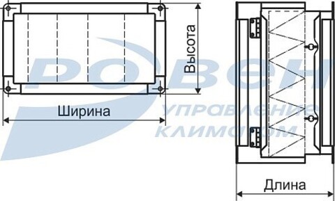 Воздушный фильтр-бокс (корпус) Ровен ФЯГ 60-35