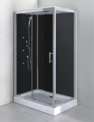 Душевая кабина Comfroty СF5777B 1200*800*2100 серое стекло, задняя черная стеклянная панель