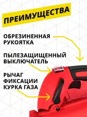Воздуходув бензиновый DDE VB 60 (26 см3, 1,1 кВт/ 1,5 л.с., 580 м3/ч, 68 м/с, 4,7 кг) 909-754