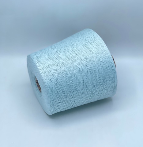 Бобинная пряжа,Cotton combed, 1693м. 100%Хлопок, Разбеленно-голубой(561), 39232