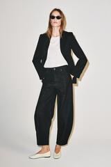ZARA ДЖИНСЫ TAPERED С ВЫСОКОЙ ПОСАДКОЙ — ZW COLLECTION, ЧЕРНЫЙ