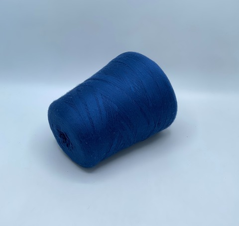 Бобинная пряжа, 2/60 3000м, 100%меринос, Синий, 41902