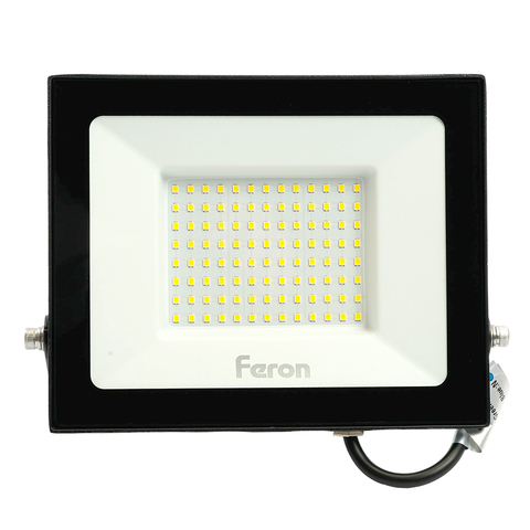 Прожектор светодиодный ДО-100w 6400К 9500 Лм IP65 черный LL-922 32103 FERON