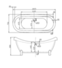 BelBagno BB05 Отдельностоящая акриловая ванна, 182.5x75, цвет: белый