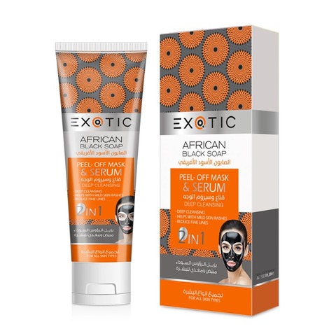 Exotic EX-03 Маска-пленка для лица с сывороткой  (J Black African Soap)  100 ml