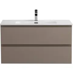 BelBagno KRAFT-900-2C-SO-СO База под раковину подвесная с фрезерованными ручками по всей длине фасада с двумя выкатн. ящ., Бежевый Мат., 900x455x500 фото