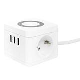 Удлинитель Куб 2 гнезда 3USB 2,4А+зарядное устройство 1,3 метра 1мм2 UBA-CUB-3-WC EKF — фото 2