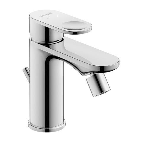 Duravit B.3 B32400001010 Смеситель для биде с донным клапаном, на 1 отв., излив 128мм, цвет: хром