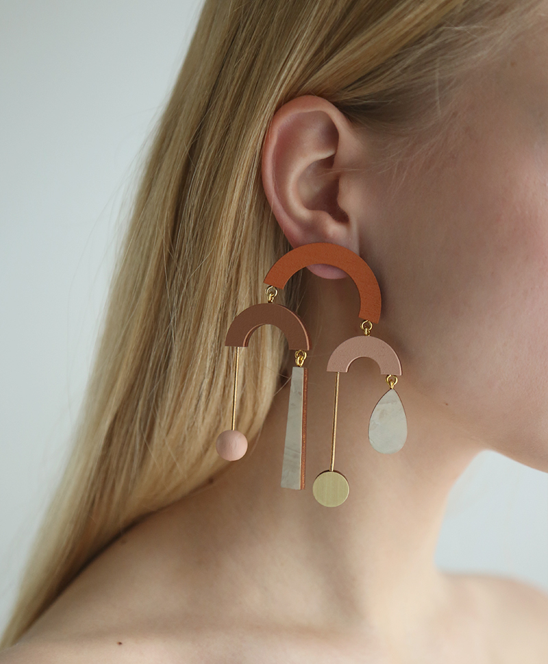 Серьги Fountain Earrings Burnt Orange