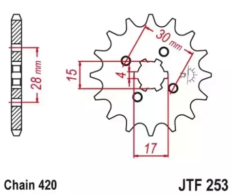 Звезда ведущая JTF253 14