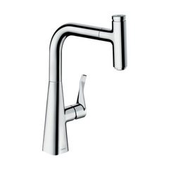 Hansgrohe Metris Select M71 73802800 Смеситель для кухни с выдвижным изливом и лейкой фото